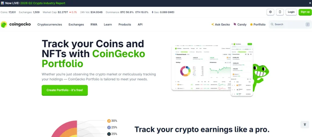 CoinGecko Portfolio
